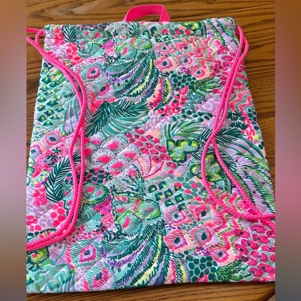 Lilly Pulitzer Drawstring Backpack Multi Banana S… - image 2